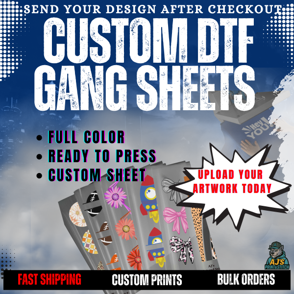 12x120 Custom DTF Gang Sheets | Ready to Press Heat Transfers - 12" Wide